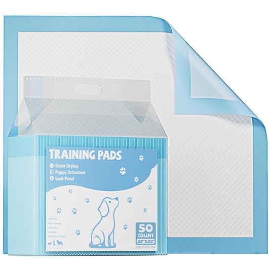 Sweetcrispy Dog Puppy Training Pee Pads - Absorbency Disposable Underpads, Leakprood and Quick Drying, Regular Size 22''x 22'' for Potty Training, Incontinence Pads, 100 Count for 1 Pack