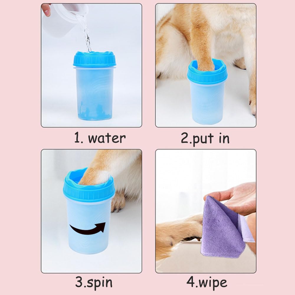 Taza limpiadora de patas para perros y gatos