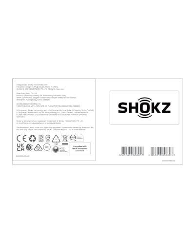 SHOKZ OpenRun - Open-Ear Bluetooth Bone Conduction Sport Headphones, Sweat Resistant Wireless Earphones for Workouts and Running, Built-in Mic, with Hair Band, Black