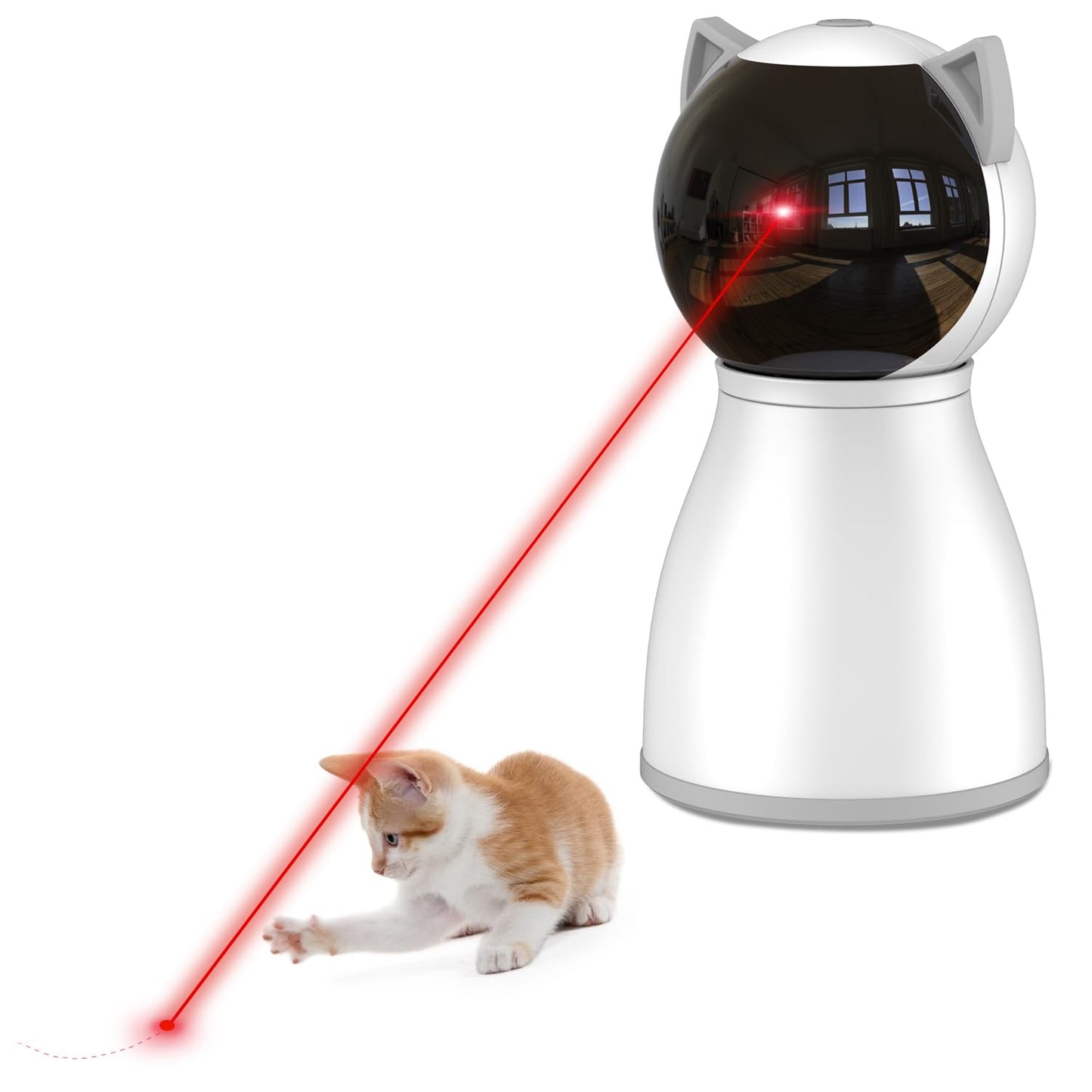 YVE LIFE Laser Cat Toys for Indoor Cats,The 4th Generation Real Random Trajectory Motion Activated Rechargeable Automatic Cat Laser Toy,Interactive Cat Toys for Bored Indoor Adult Cats/Kittens/Dogs