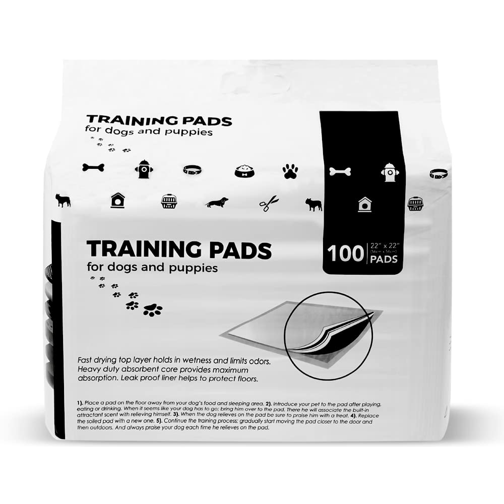 BV Puppy Pads Leak-Proof 100 Count 22"x 22" | Pee Pads for Dogs Quick Absorb 6-Layer- Dog Pee Pads- Dog Pads 100 Pack- Potty Pads for Dogs- Puppy Pee Pads, Pee Pad Training Pads for Dogs, Pet Pee Pads