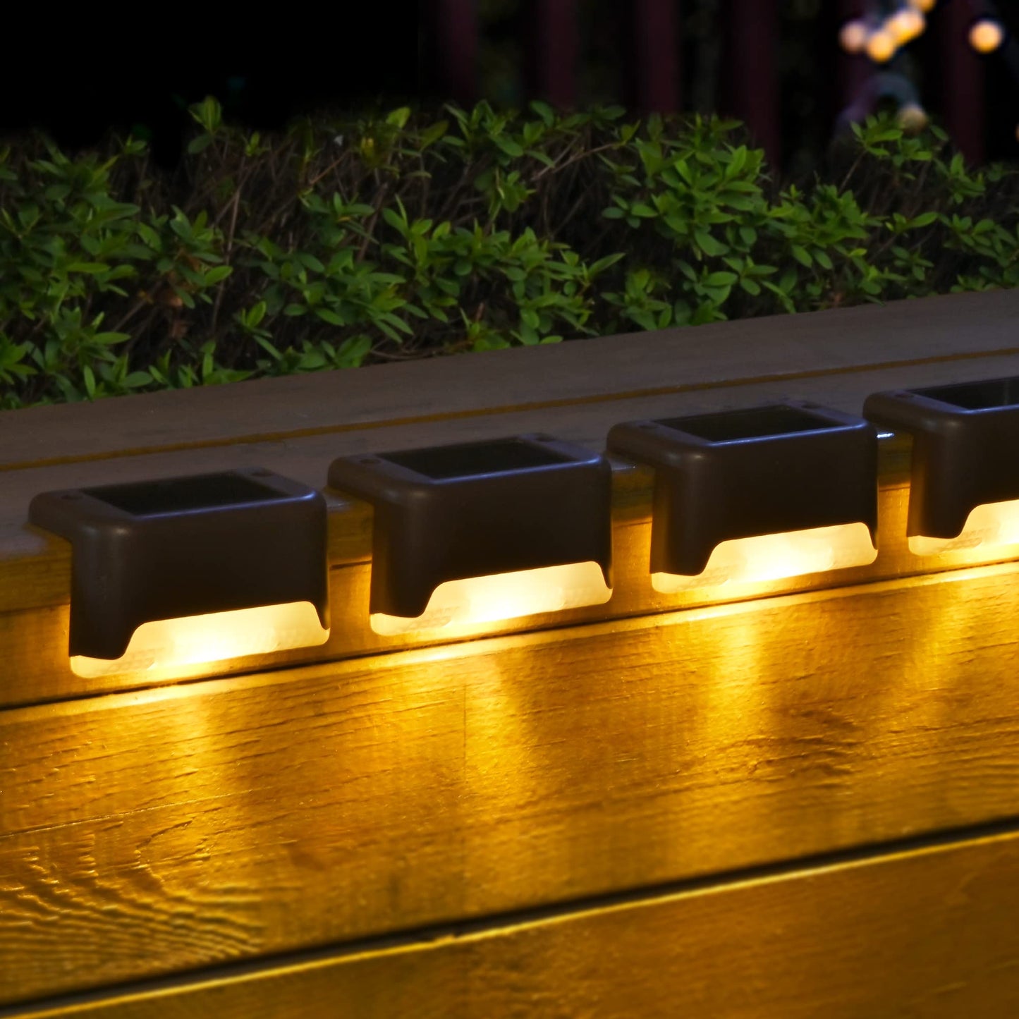 SOLPEX Solar Deck Lights 12 Pack, Waterproof Led Lights for Outdoor Stairs, Step, Fence, Yard, Patio, and Pathway(Warm White)