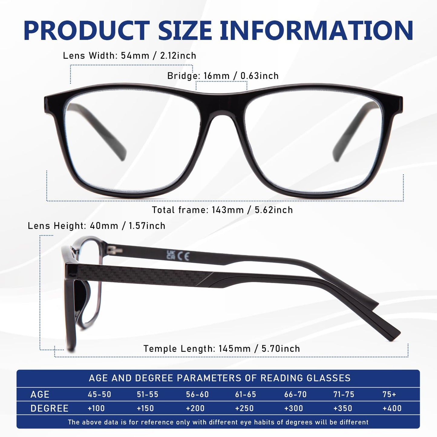 Epavouos Progressive Multifocus Reading Glasses Men TR90 Frame Lightweight Trifocal Transition Computer Readers Near Workspace Anti Blue Light Black 1.25