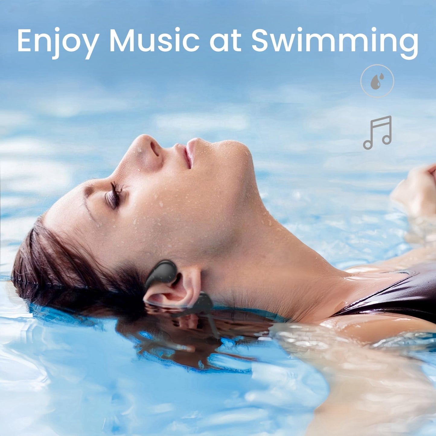 Tayogo Swimming Headphones, Bone Conduction Swimming Earphones, Waterproof Earbuds, Bluetooth 5.4, 32GB of MP3