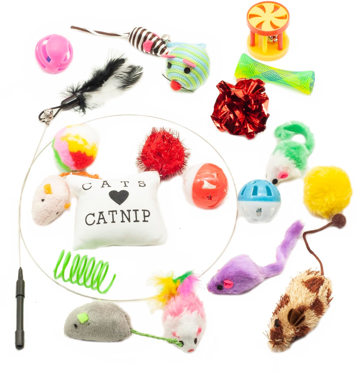 Fashion's Talk Cat Toys Variety Pack for Kitty 20 Pieces