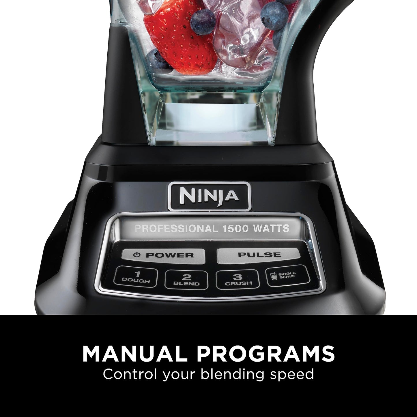 Ninja Blender, Mega Kitchen System, 1500W, 4 Functions for Smoothies, Processing, Dough, Drinks & More, with 72 Blender Pitcher, 64 Processor Bowl, 2 Nutri Cups + Lids, Black, BL770