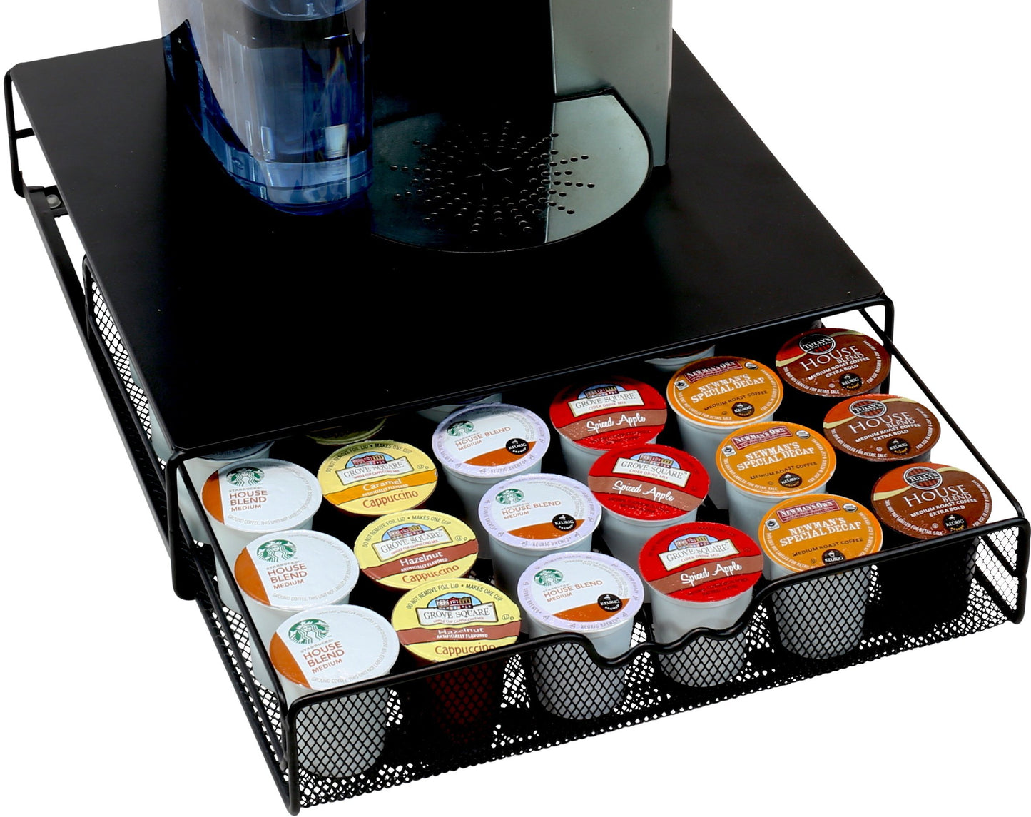 DecoBrothers K-Cup Holder Drawer for 36 Coffee Pods Storage, Black