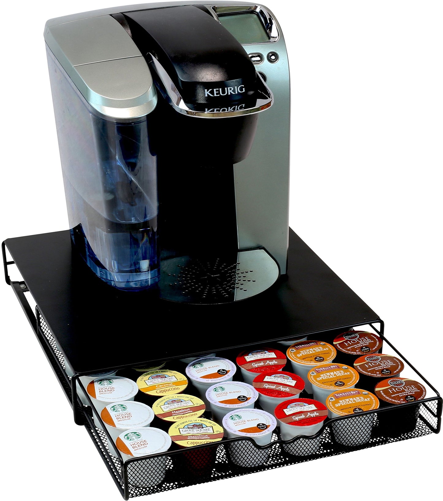 DecoBrothers K-Cup Holder Drawer for 36 Coffee Pods Storage, Black